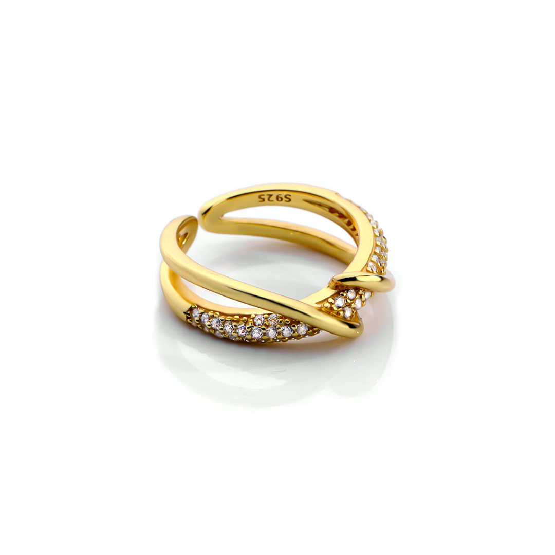 Lifelines Entwined Ring - Sterling Silver or Gold Vermeil