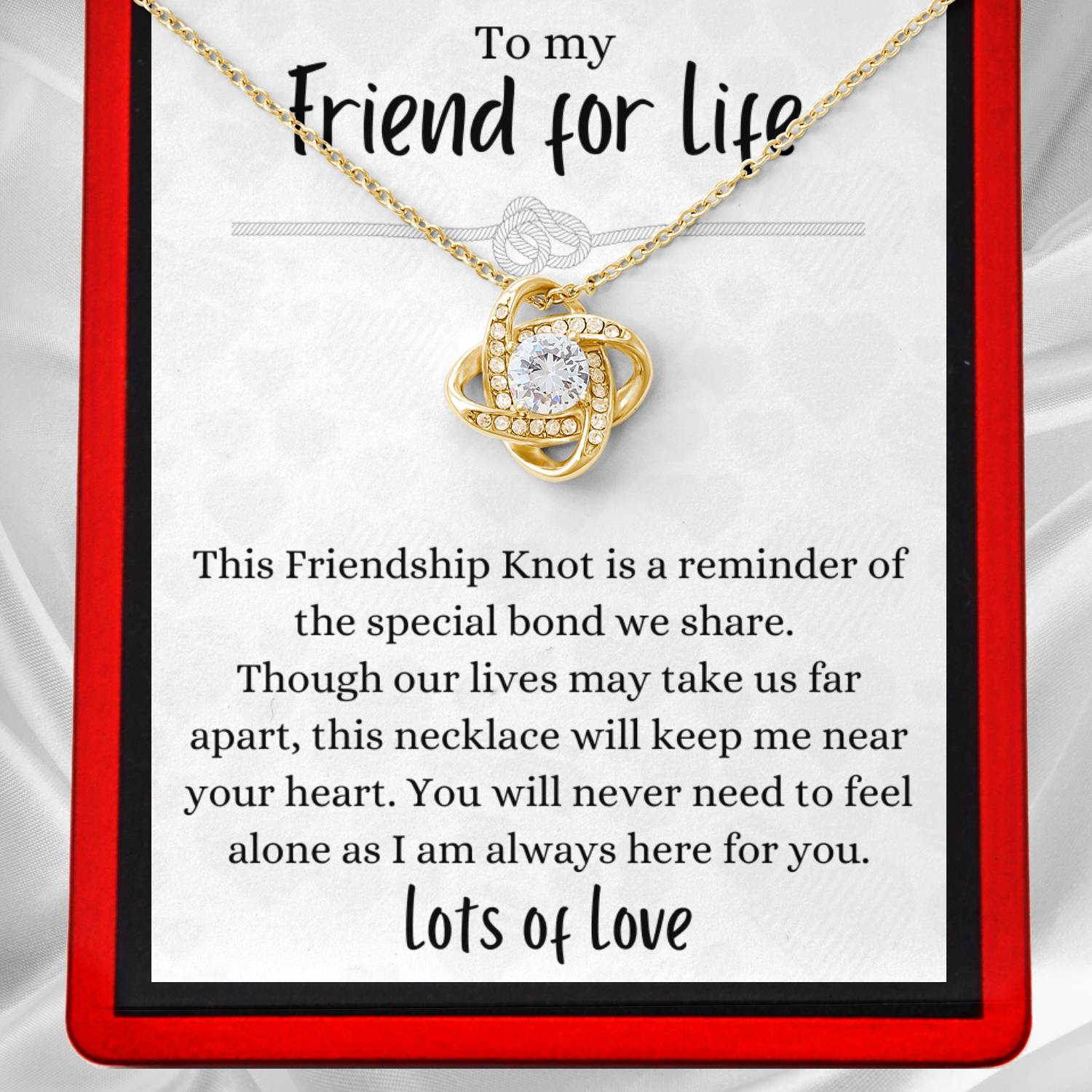 Friend for Life Love Knot Necklace - FR4