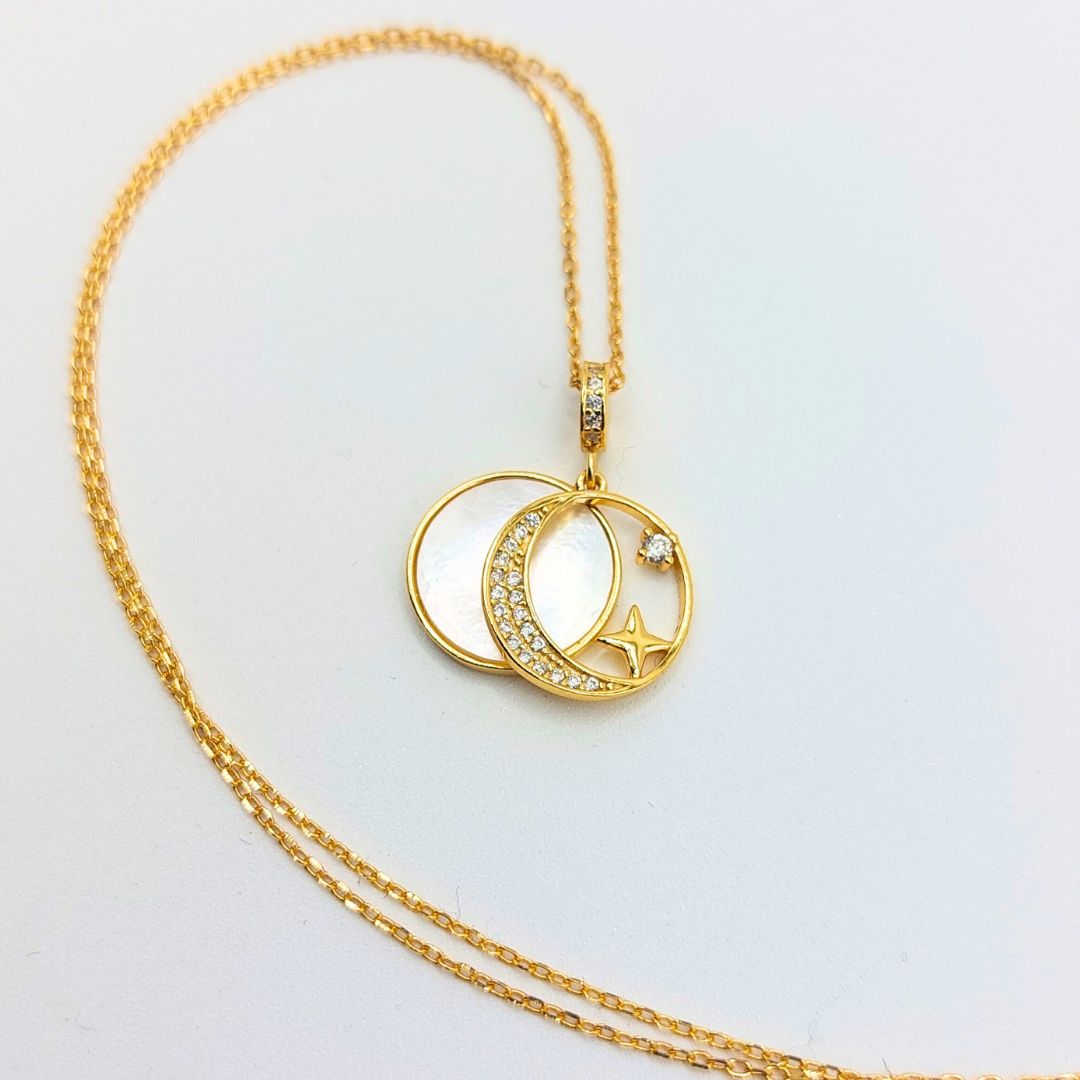 To My Wife, 'Fate' Guiding Star Necklace - Gold Vermeil or Sterling Silver - WF24