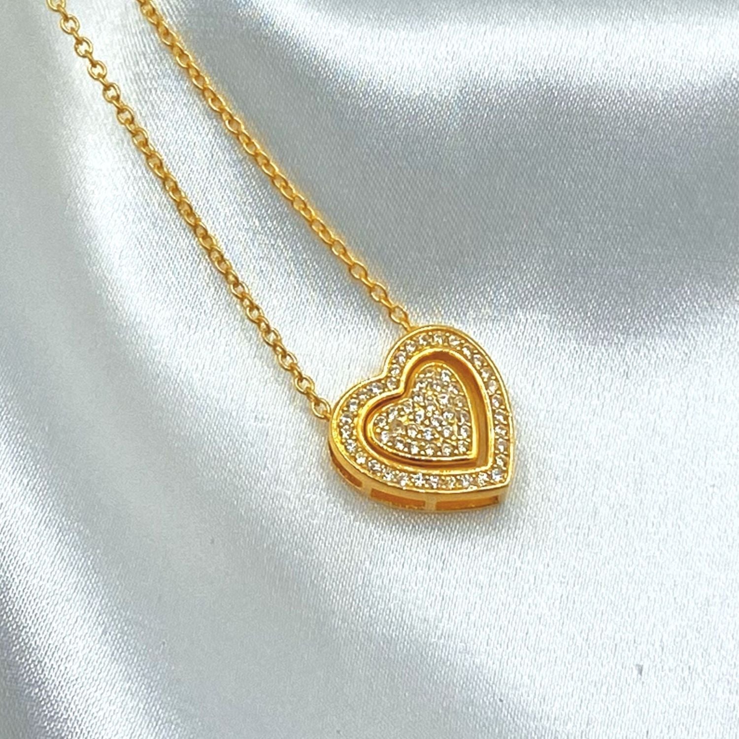 All My Love - Gold Vermeil Love Heart Set - Necklace, Earrings and Ring - MyLoveSet