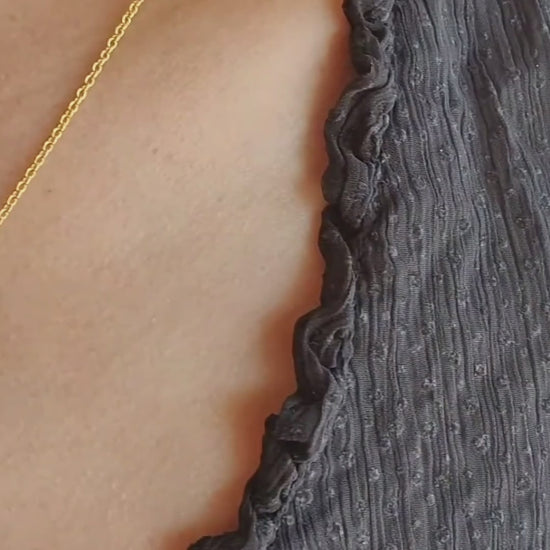 Load and play video in Gallery viewer, To My One &amp;amp; Only Interlocking Gold Vermeil Hearts Necklace - onenonly3
