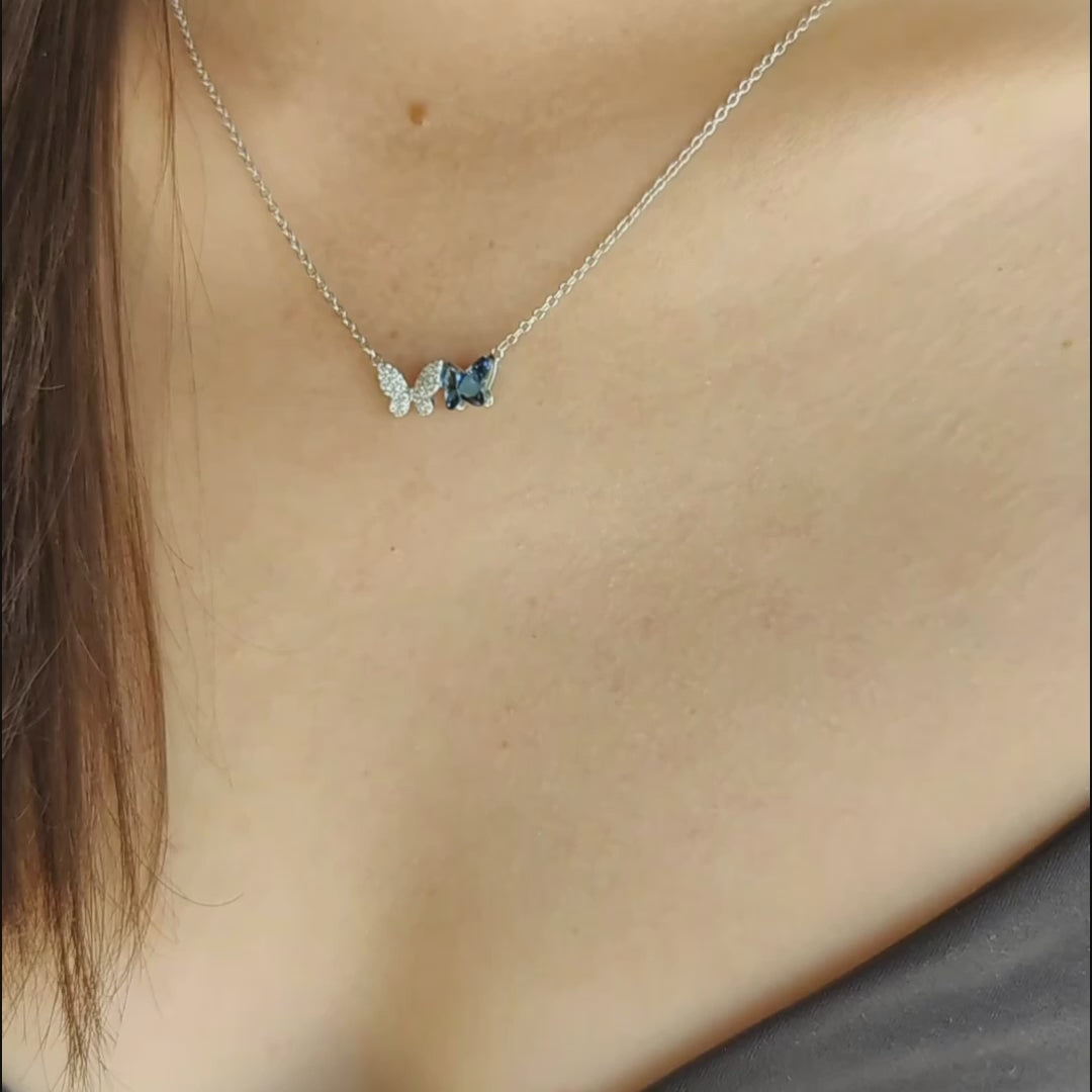 Load and play video in Gallery viewer, To My Bestie Butterfly Necklace - Austrian Crystals
