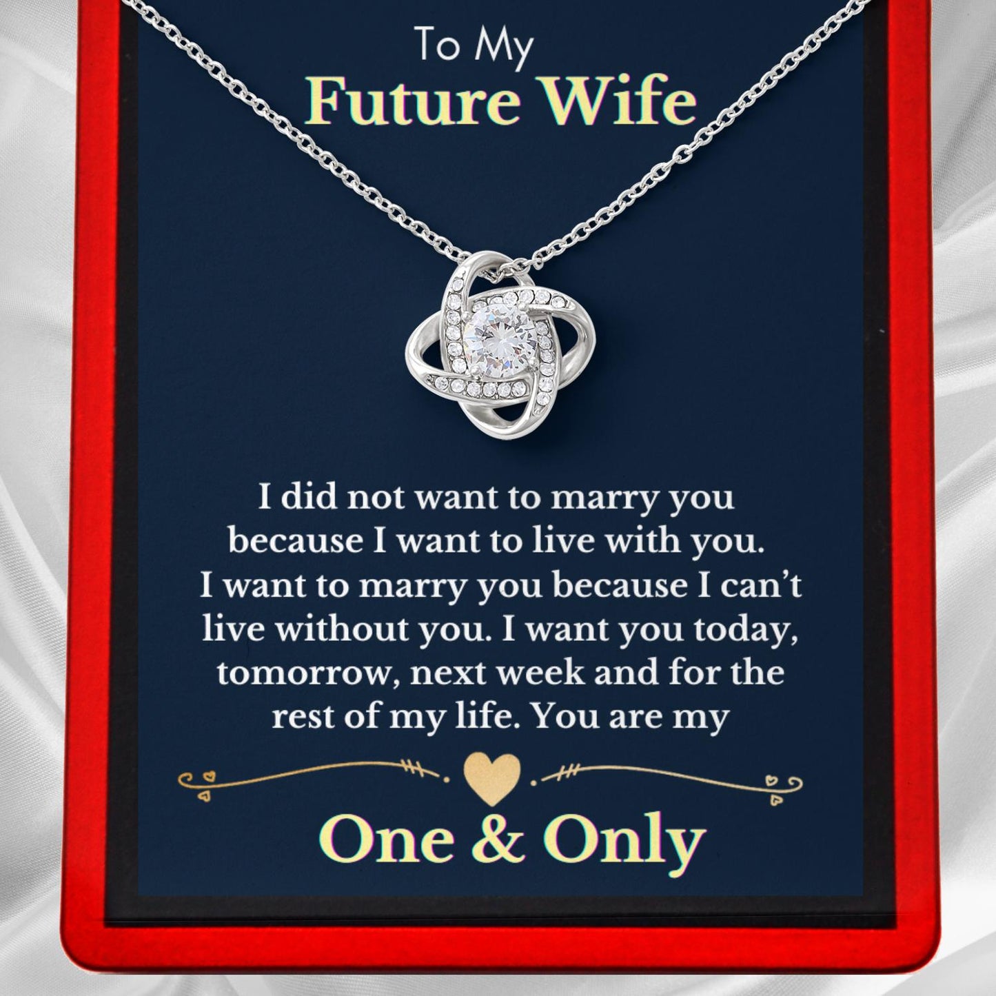 Wife Necklace, Necklace For Wife €“ Future Wife Gift Jewelry Wedding G –  Rakva