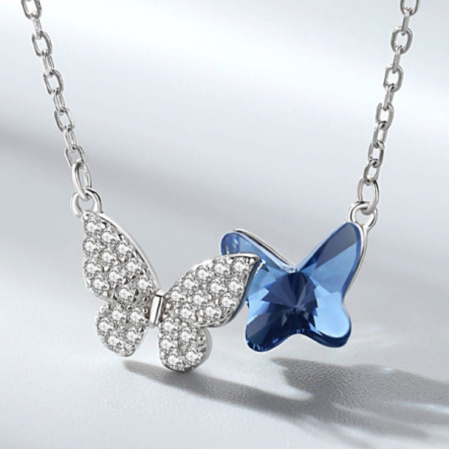 Stronger Wings Butterfly Necklace - Austrian Crystals