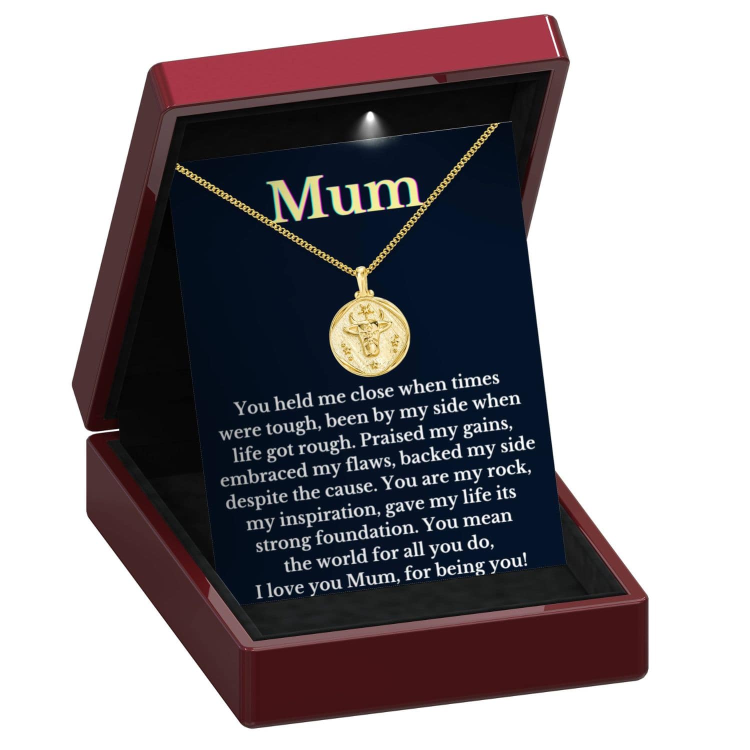 To My Mum Zodiac Gold Vermeil Coin Necklace - Mum26