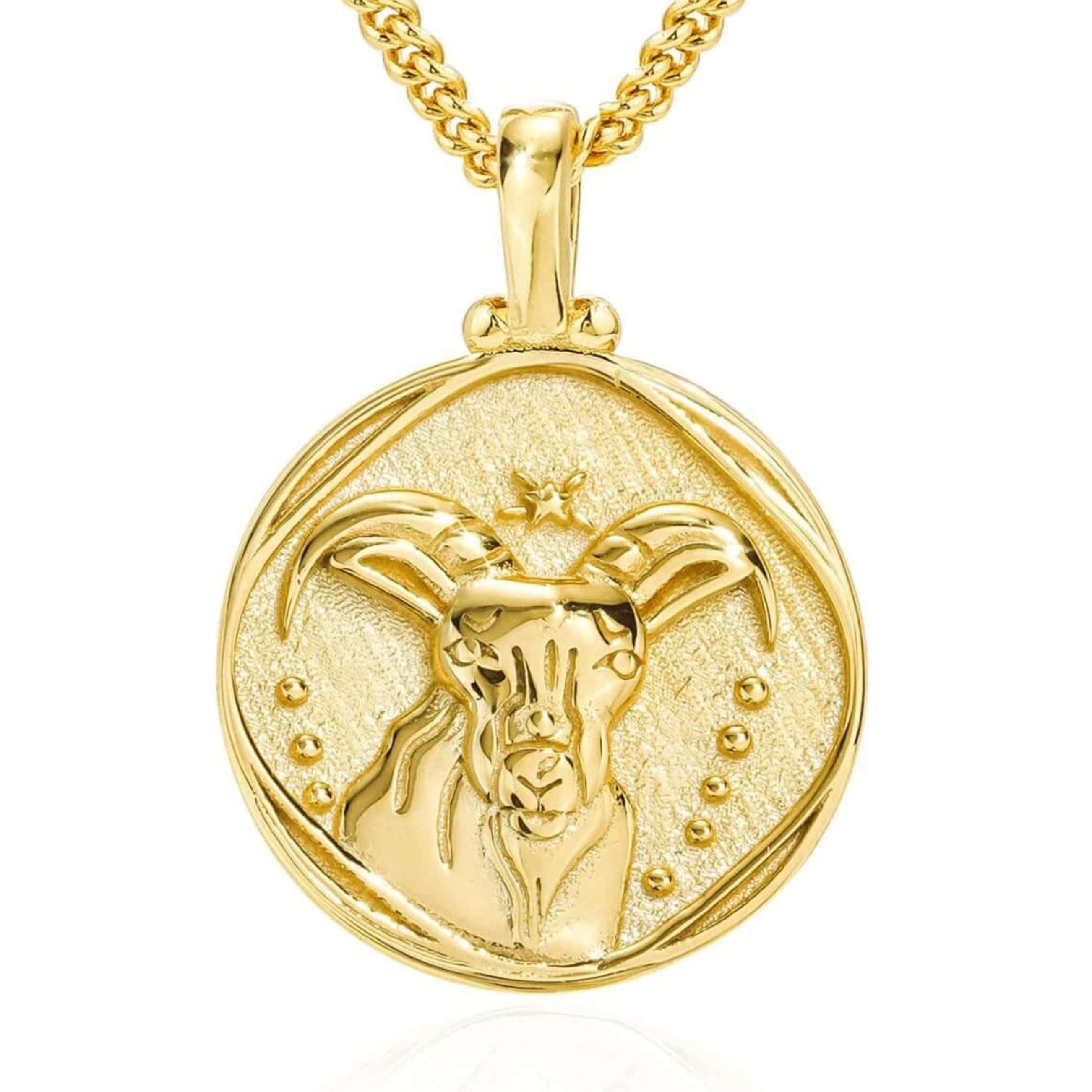 Zodiac Gold Coin Necklace - Vermeil