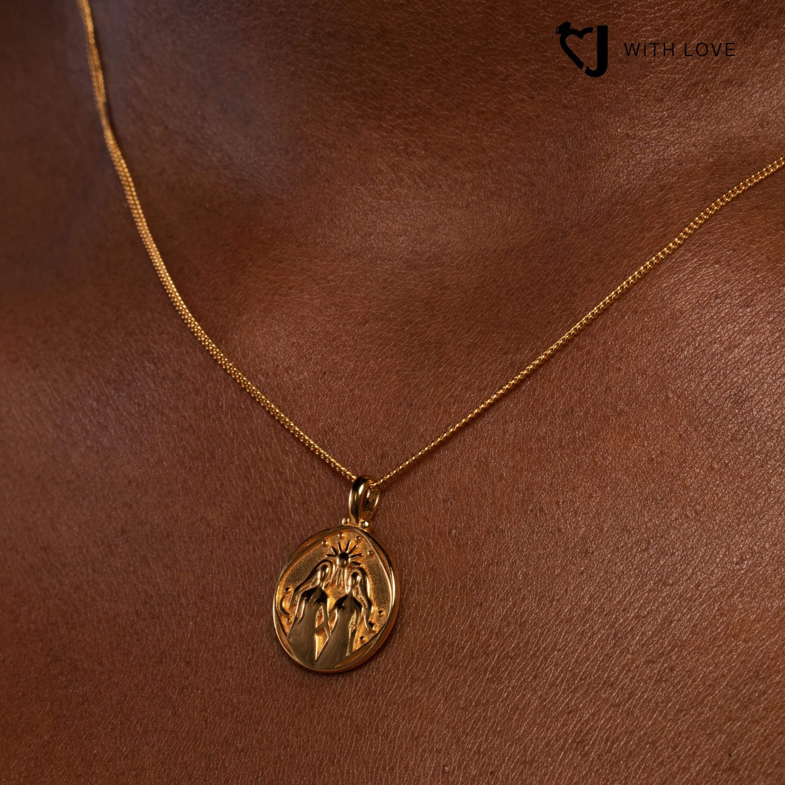 To My Soulmate Zodiac Gold Vermeil Coin Necklace - ST17