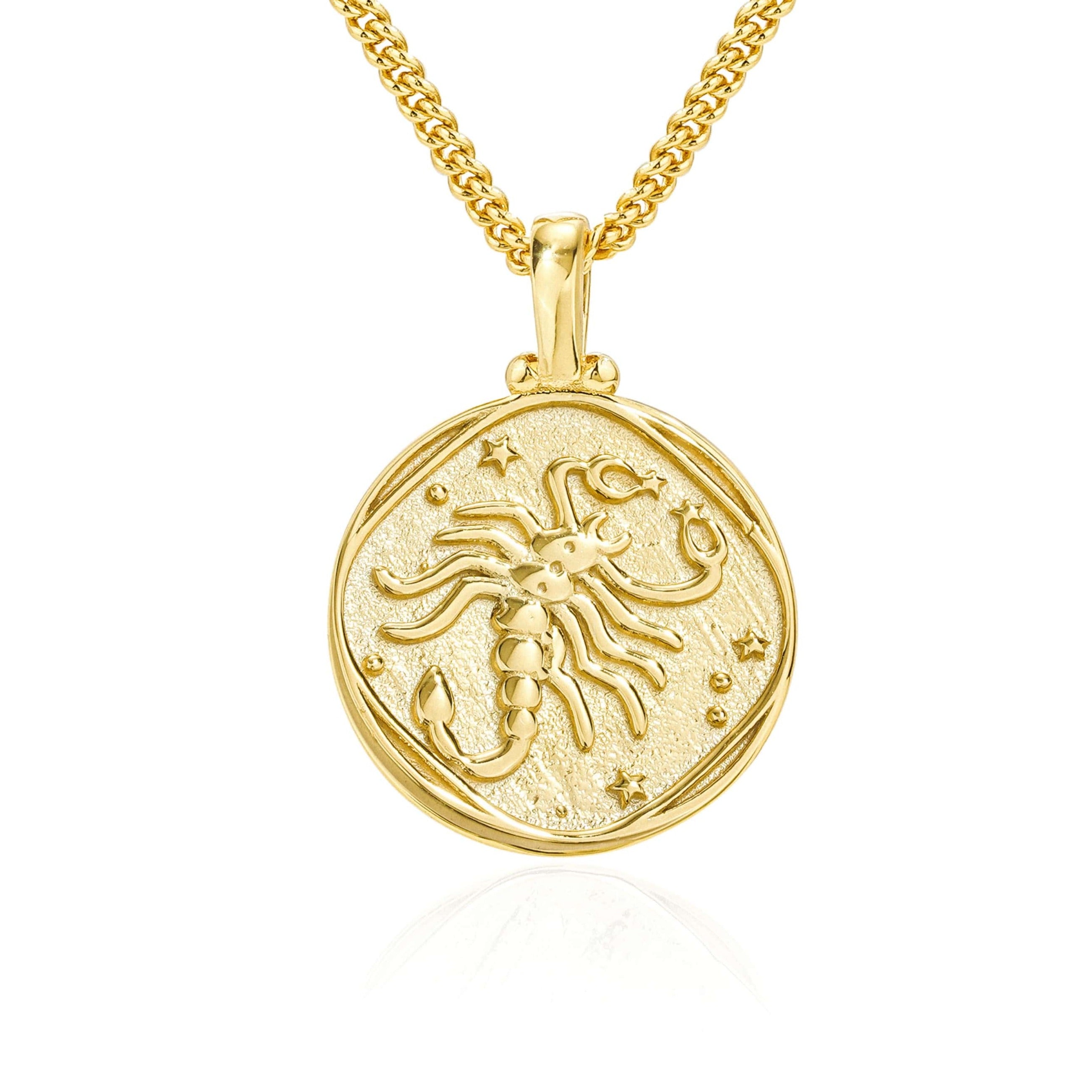 Zodiac Gold Coin Necklace - Vermeil