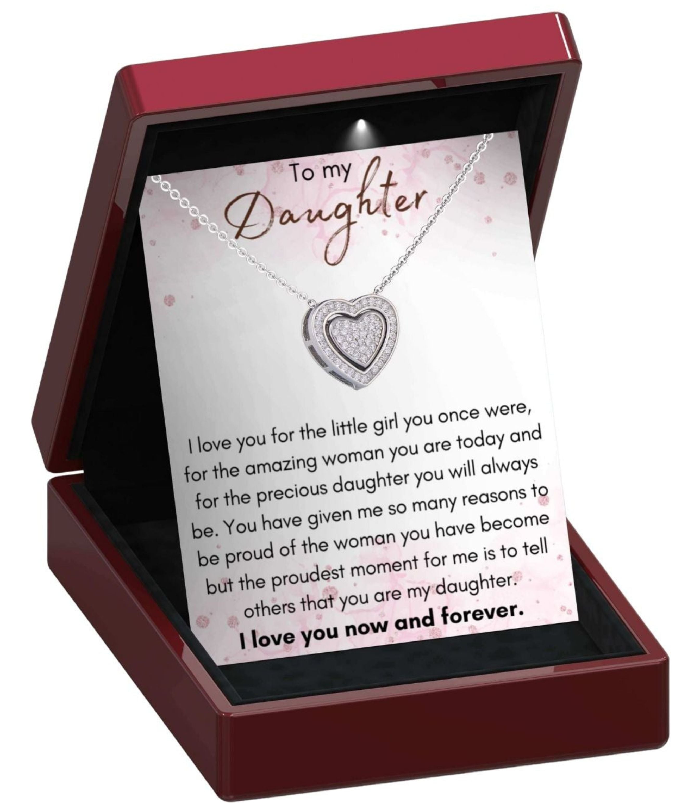 Daughter 'Proudest Moment' 3 in 1 Sterling Silver Trinity Necklace - DT33