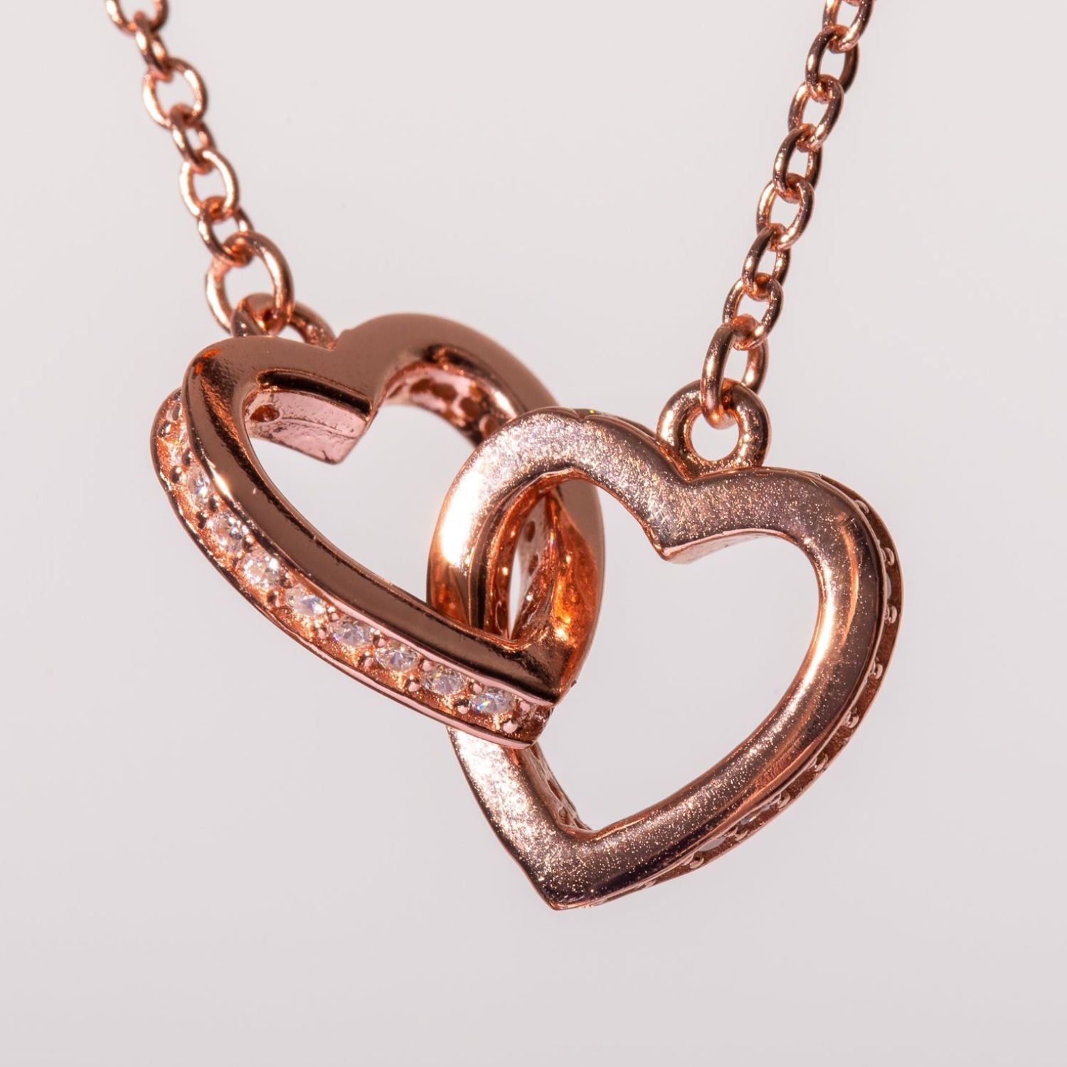 To My Daughter Joined Hearts Necklace - DT16