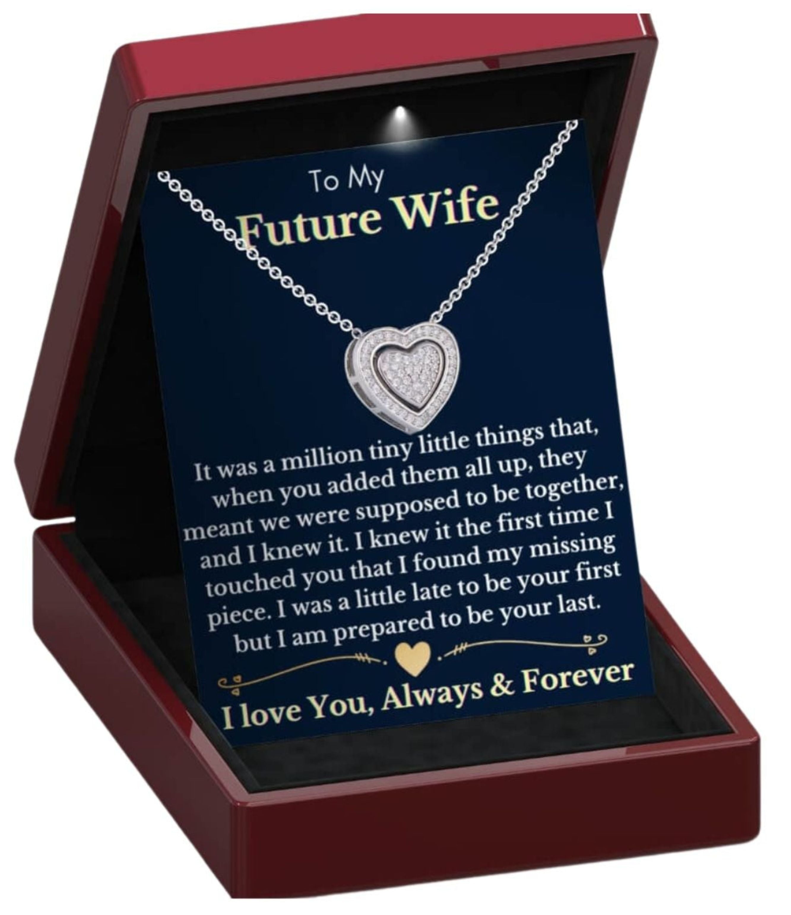 To My Future Wife 3in1 Necklace -  Sterling Silver Trinity Necklace - FW3