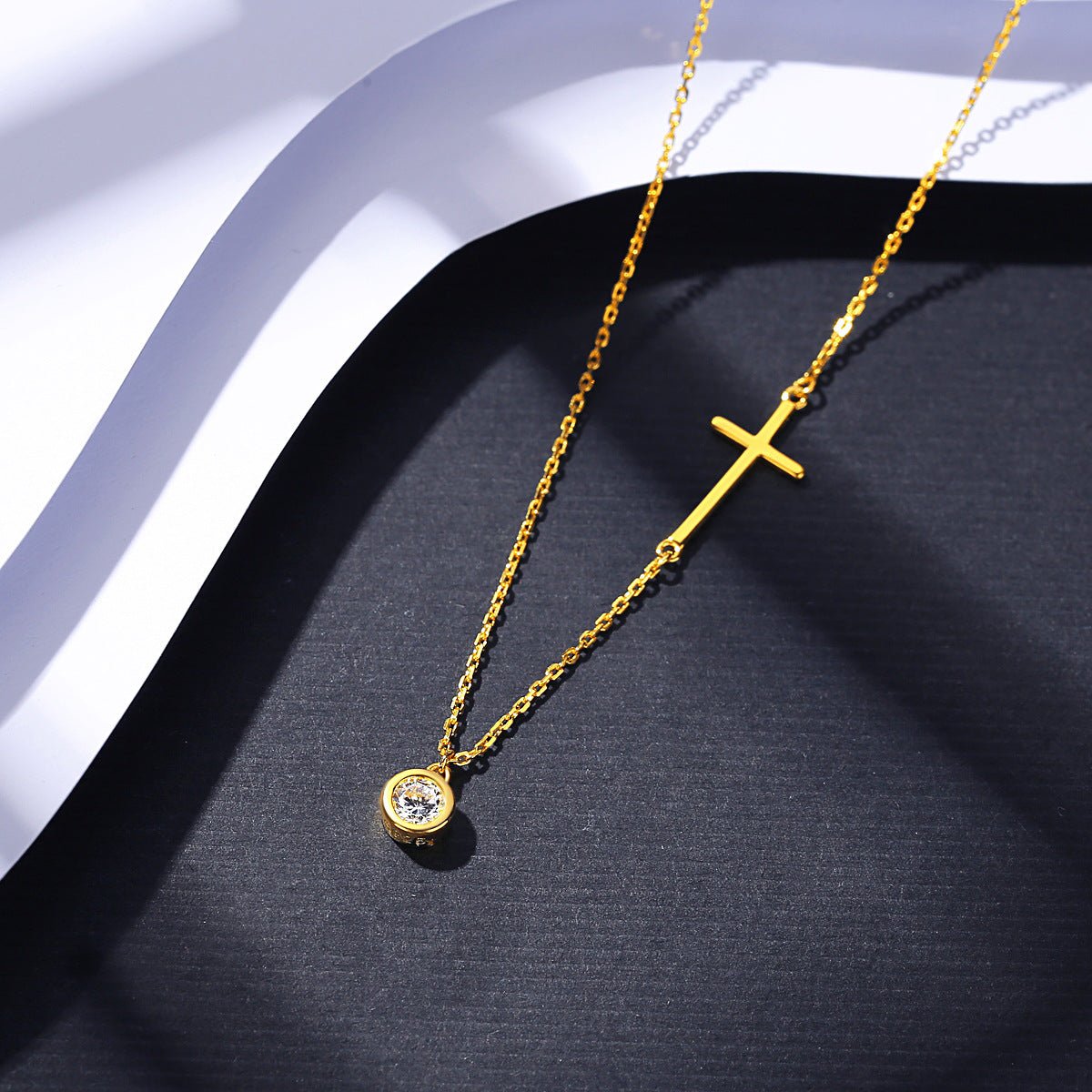 Oriana Golden Cross Necklace