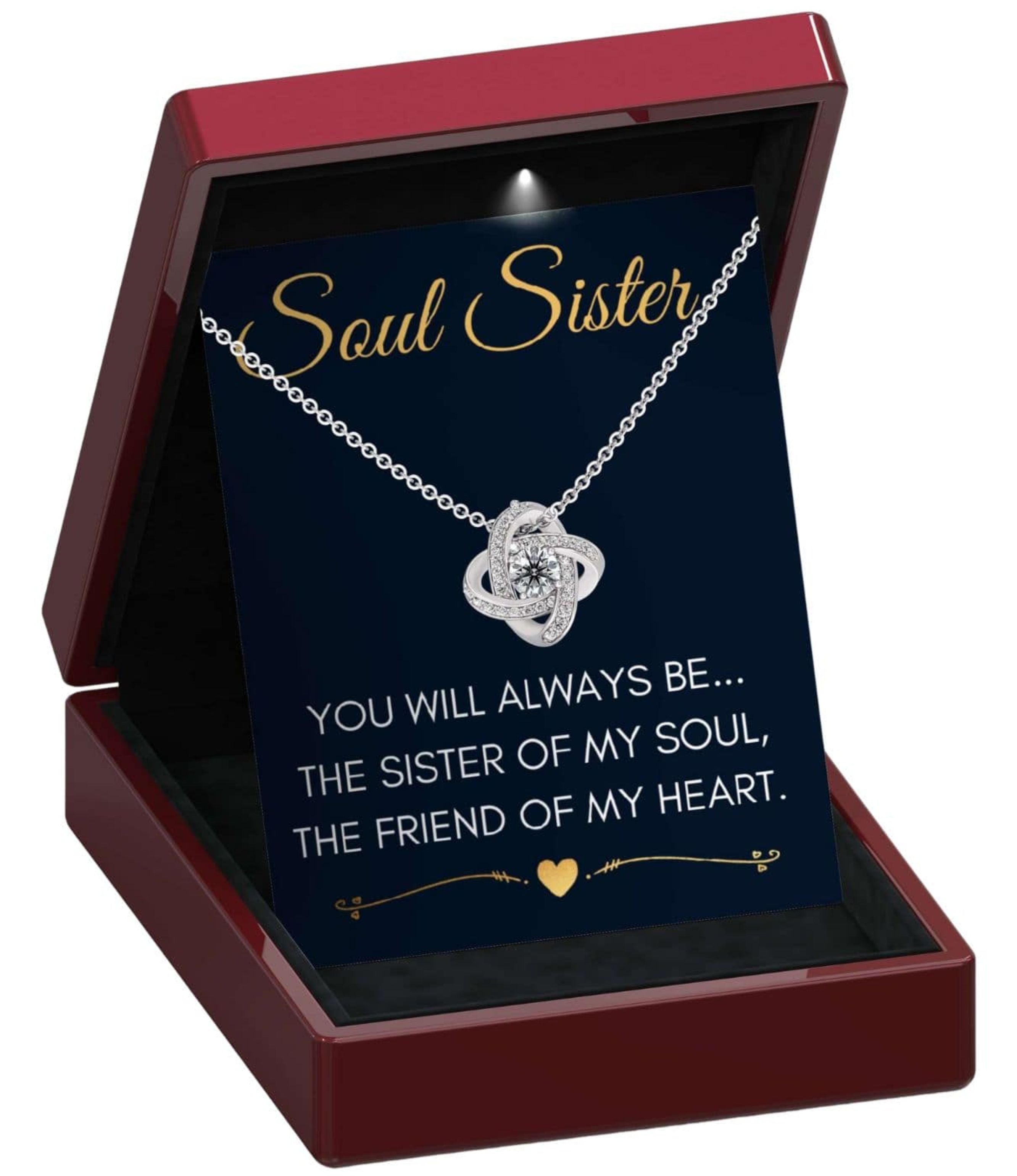 To My Soul Sister Love Knot Necklace