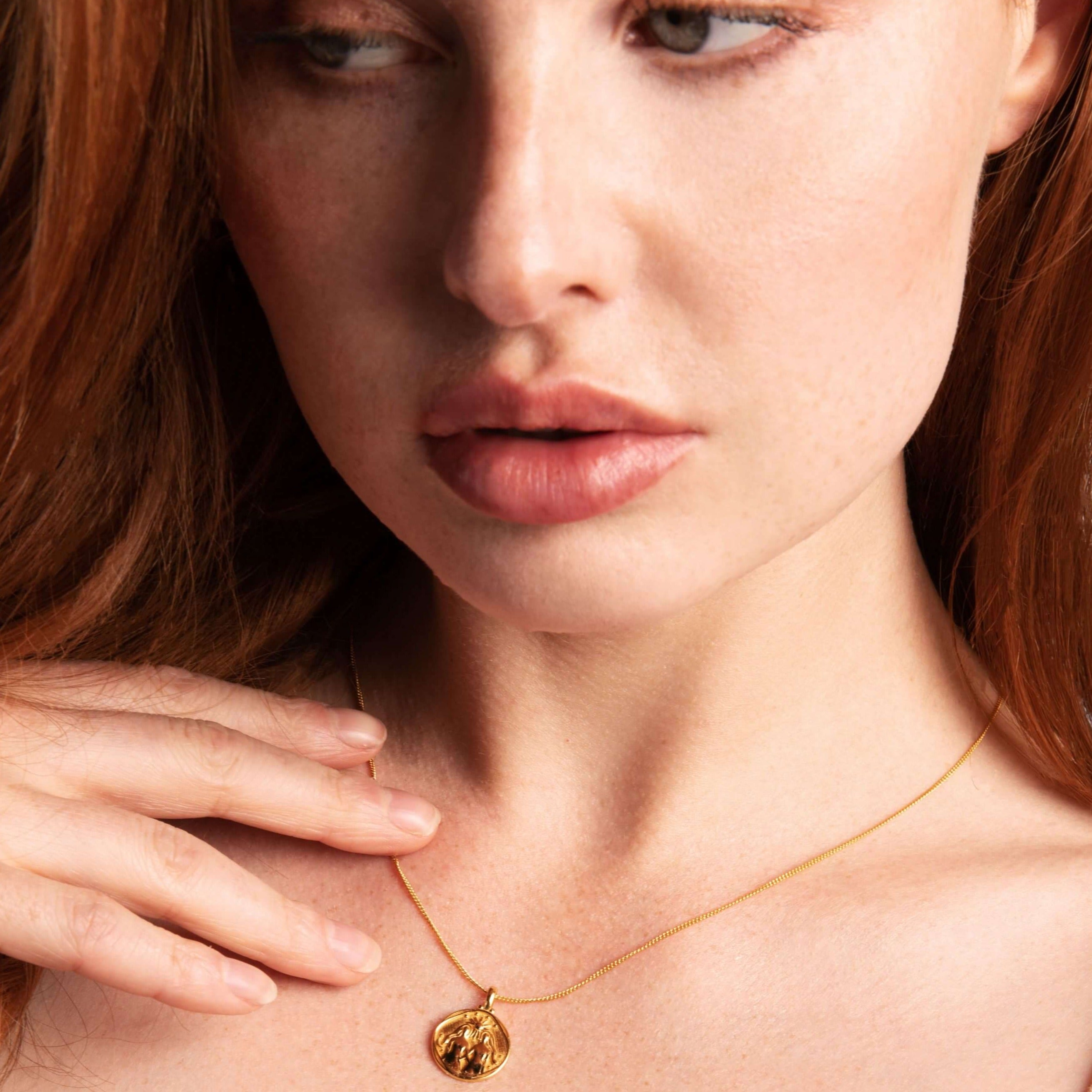 To My Soulmate Zodiac Gold Vermeil Coin Necklace - ST17