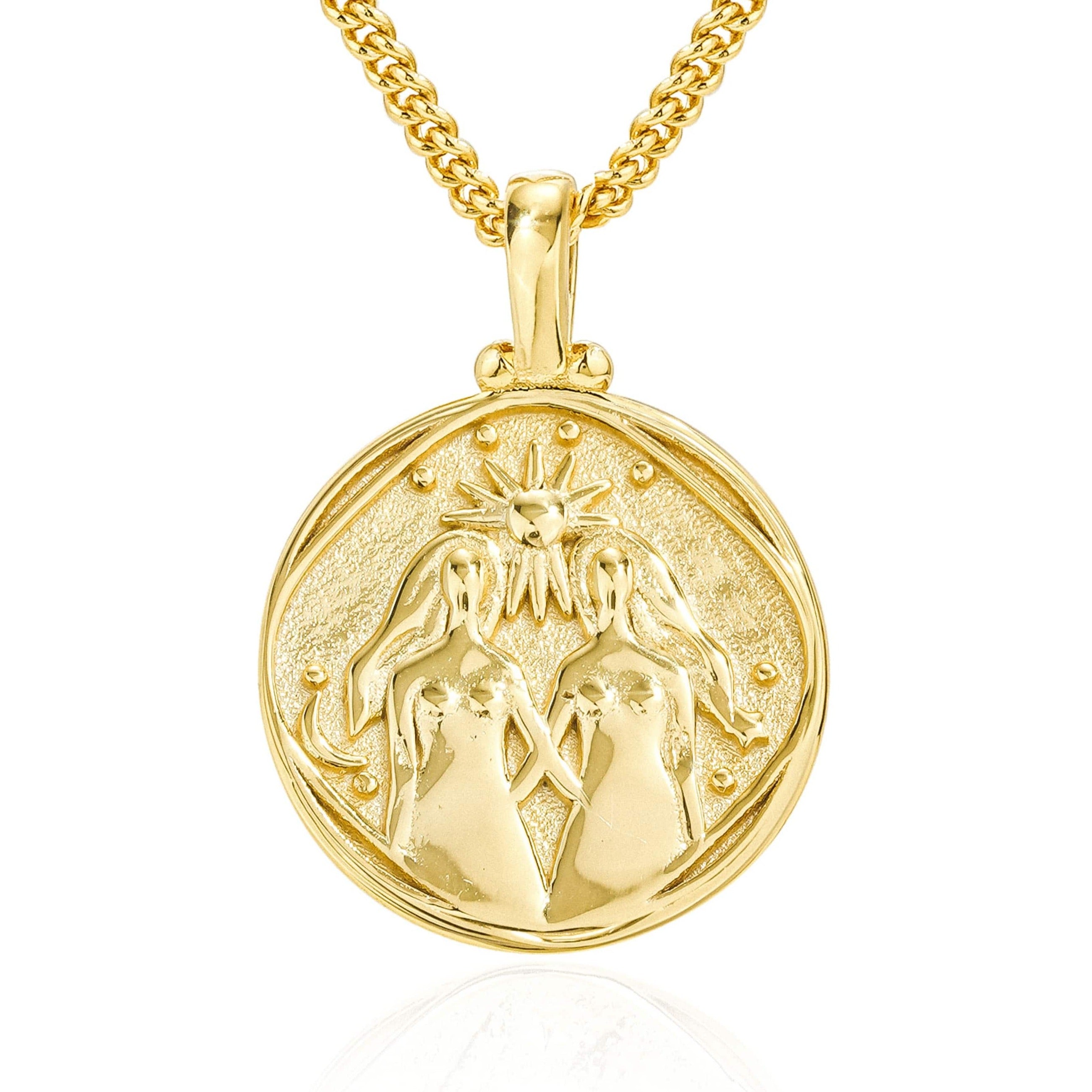 Zodiac Gold Coin Necklace - Vermeil