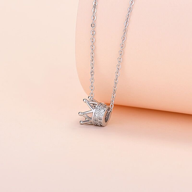 Sterling Silver Crown Necklace