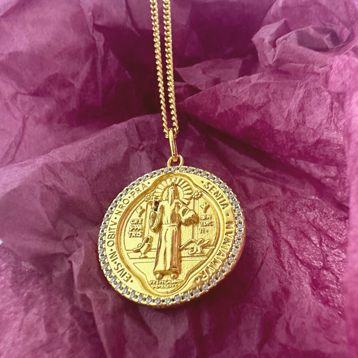 St Benedict Vermeil Necklace