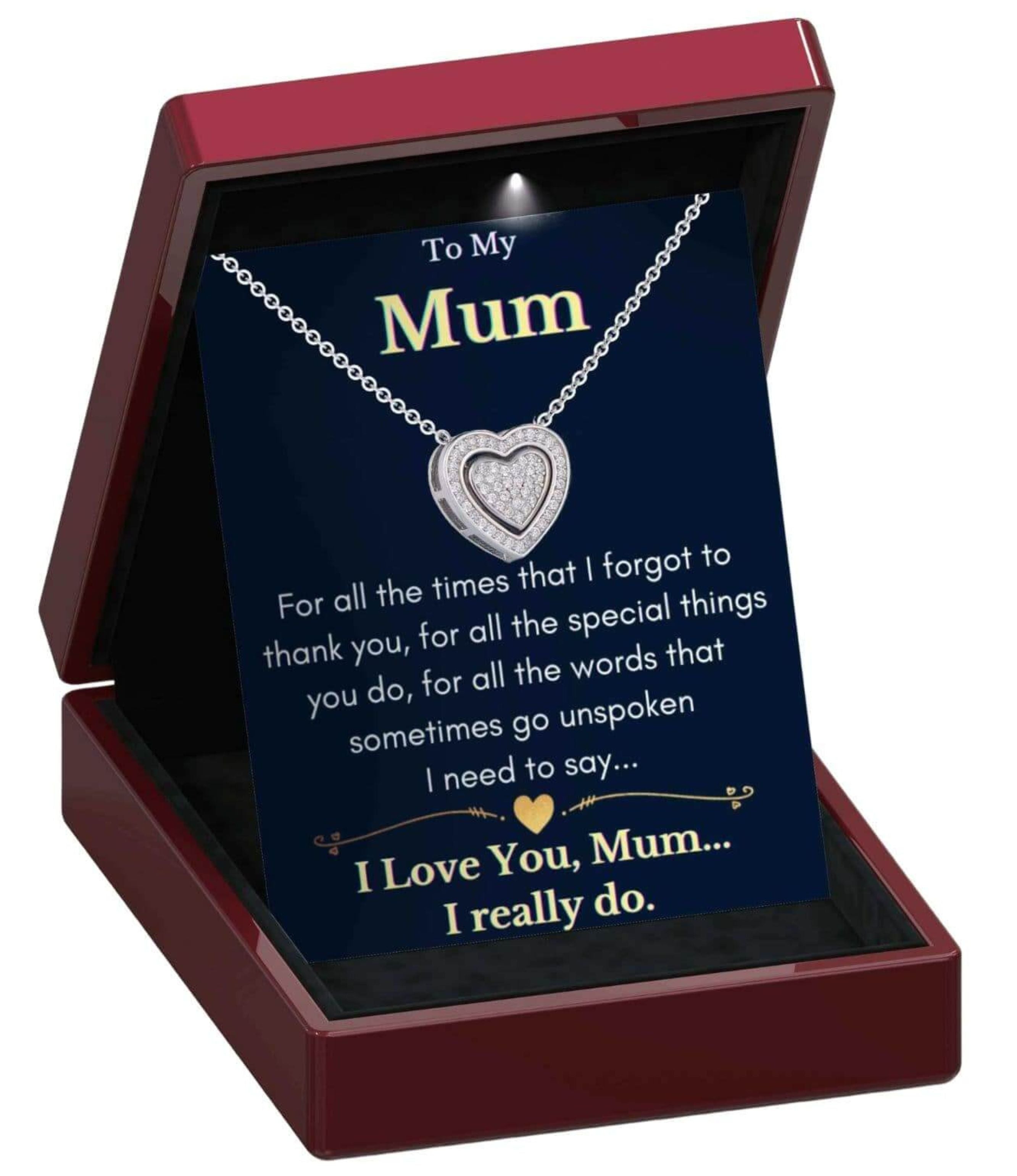 To My Mum 3in1 Necklace -  Sterling Silver Trinity Necklace Mum6