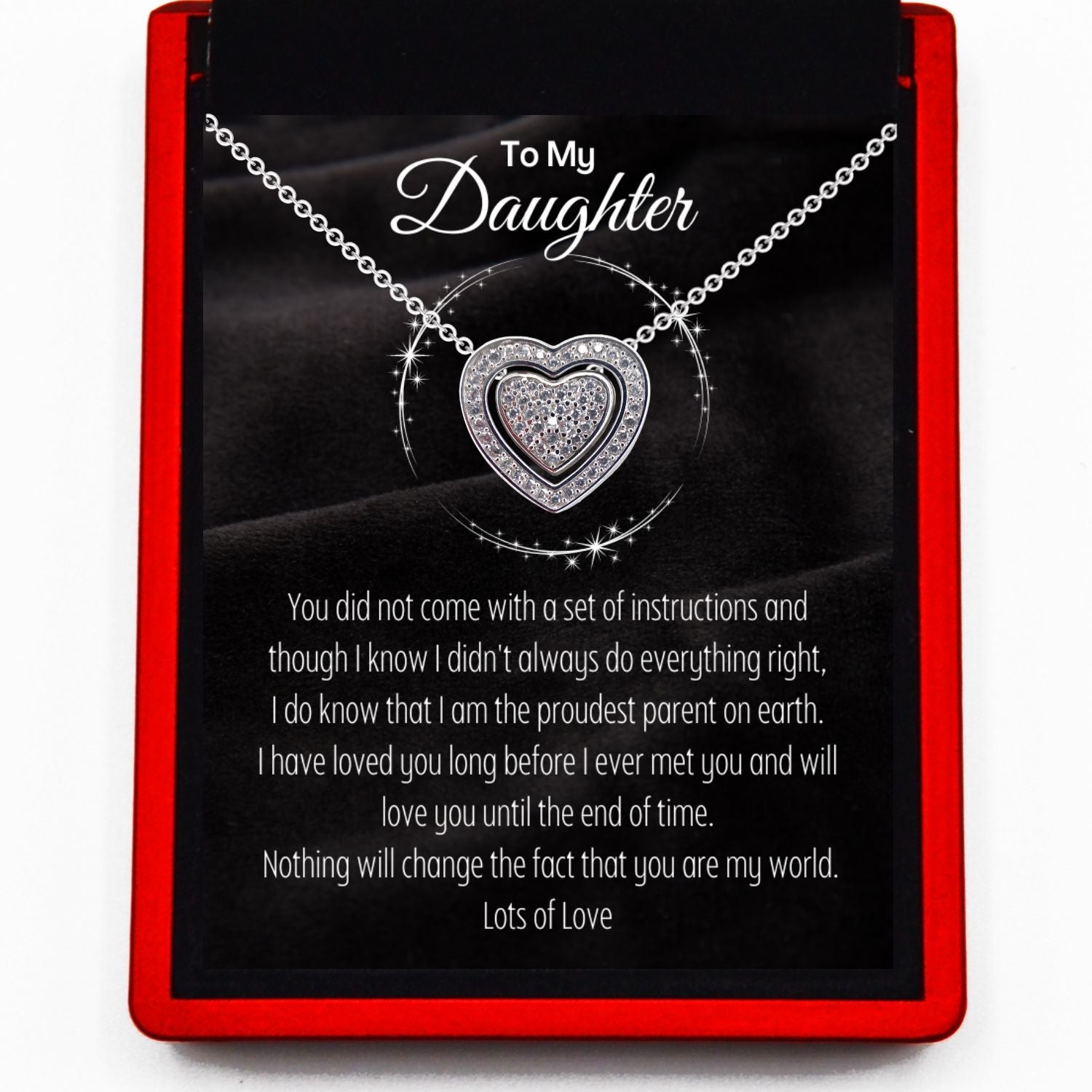 To My Daughter 'You Are My World' 3 in 1 Necklace - DT47