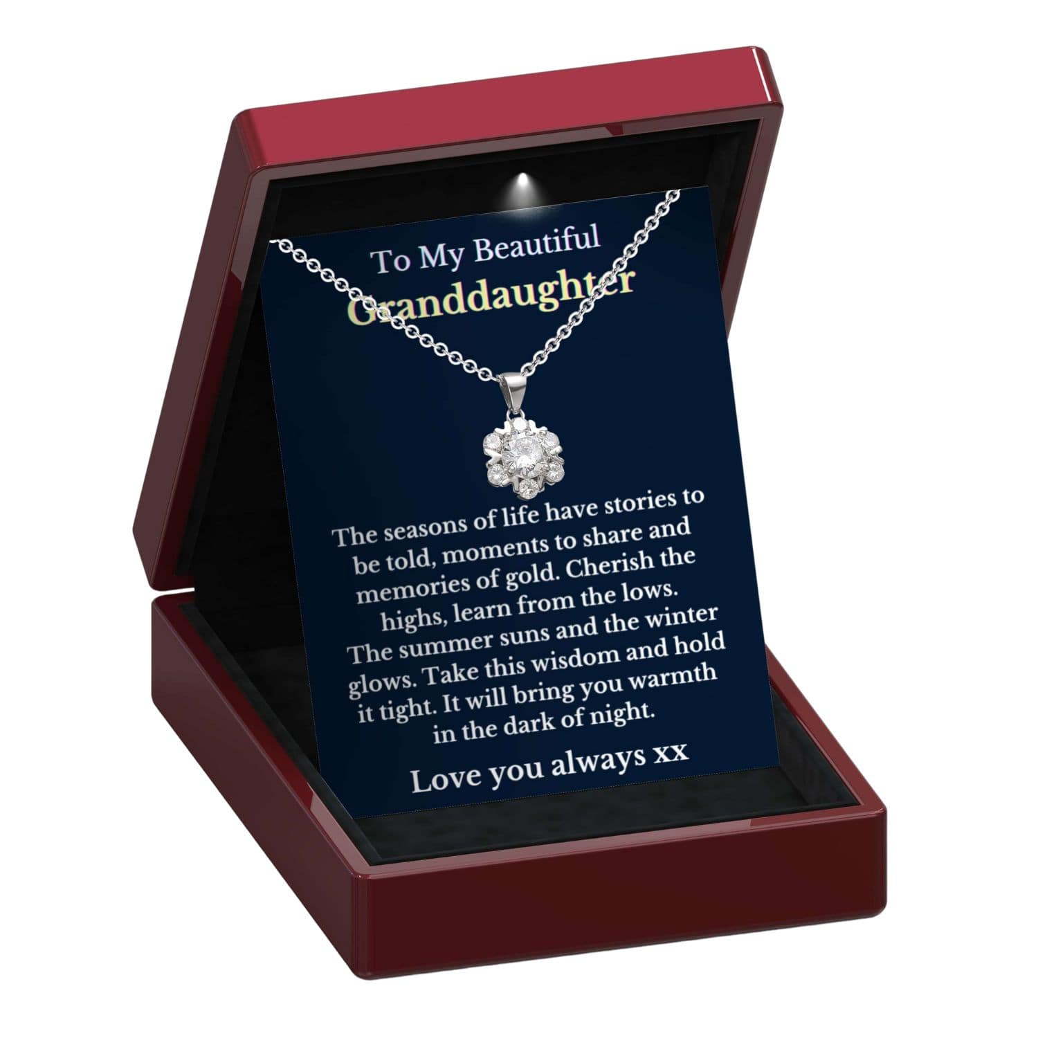 To My Granddaughter Everbloom Necklace GD17