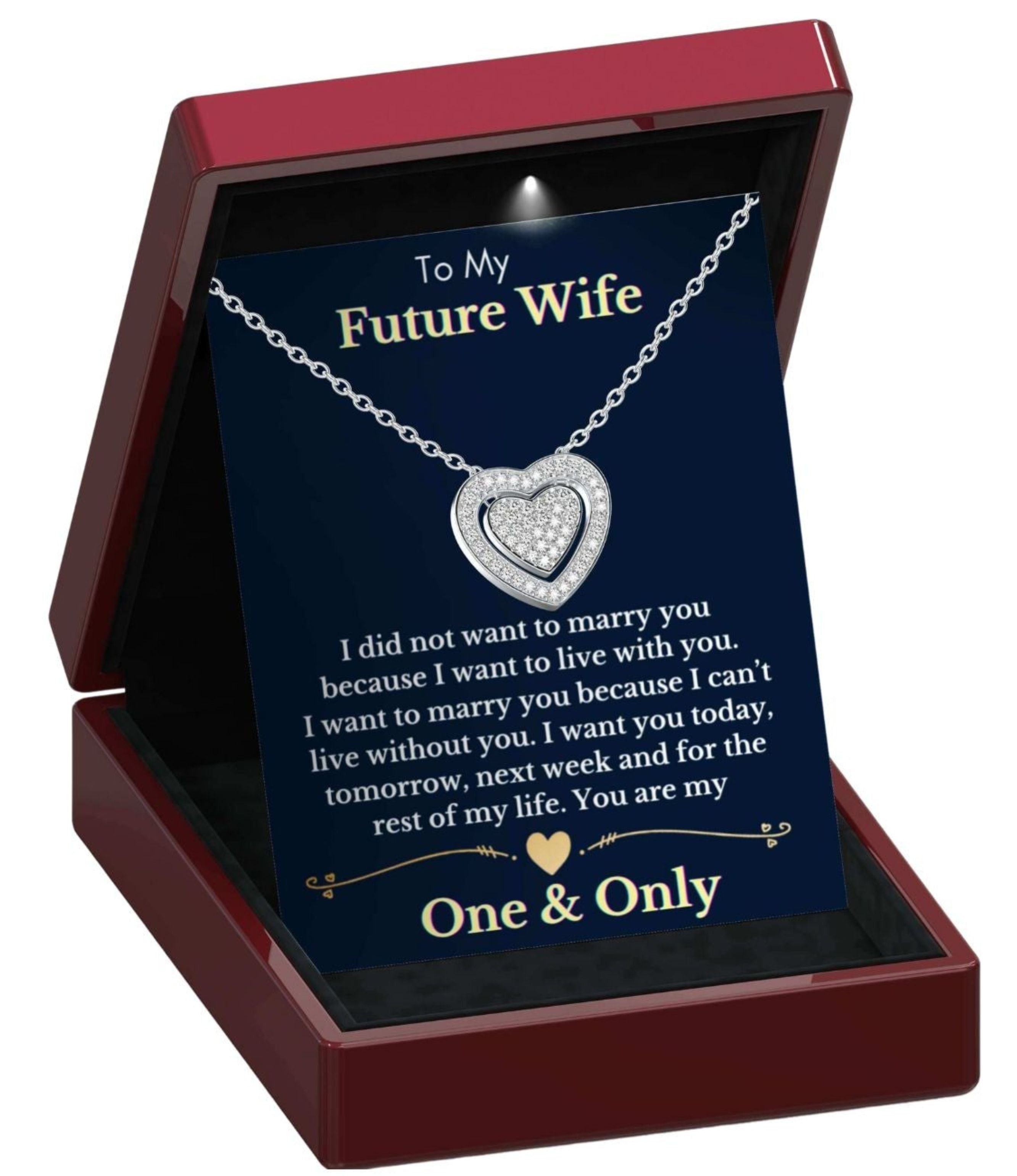 To My Future Wife, My One & Only - Sterling Silver Trinity 3in1 Necklace - FW6