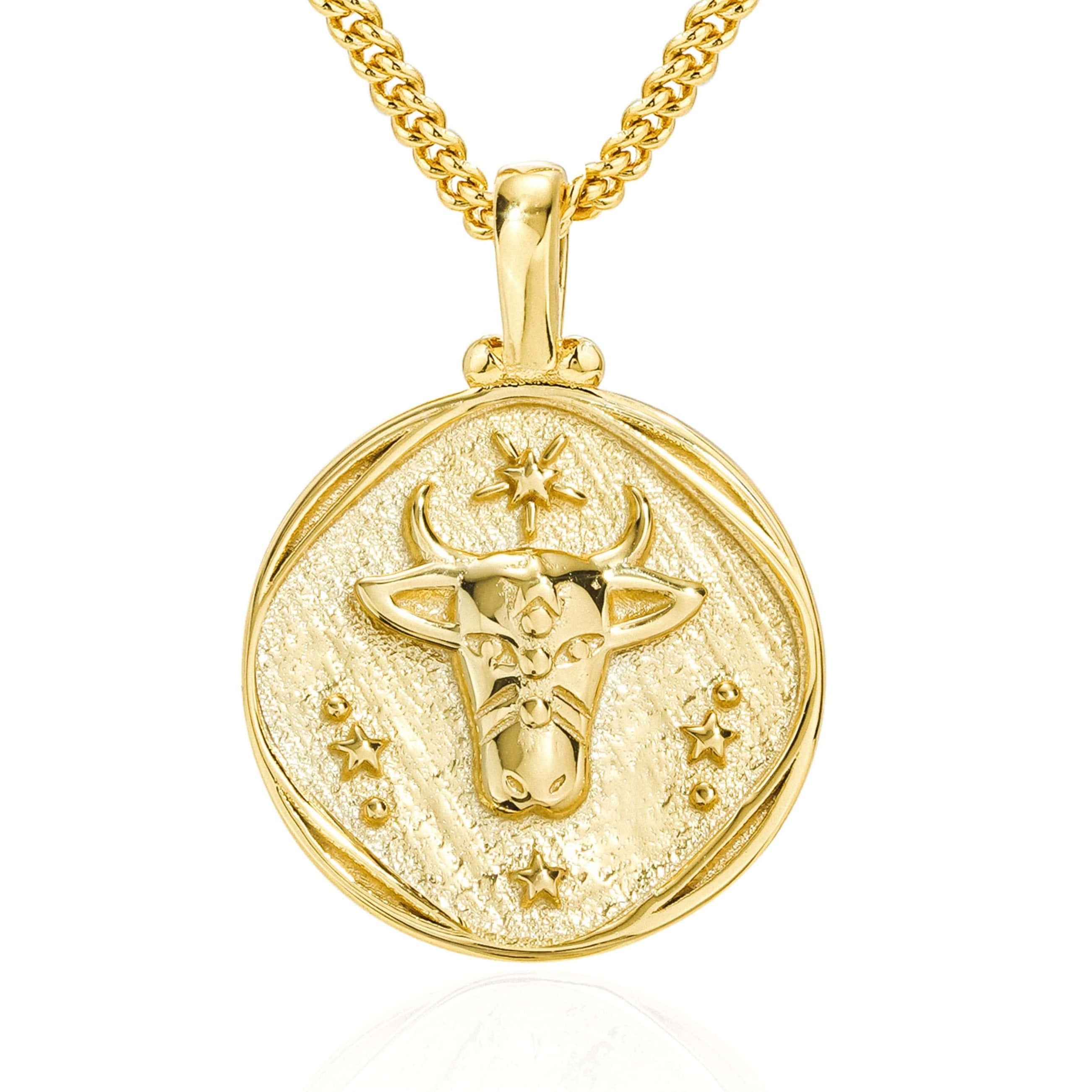 Zodiac Gold Coin Necklace - Vermeil