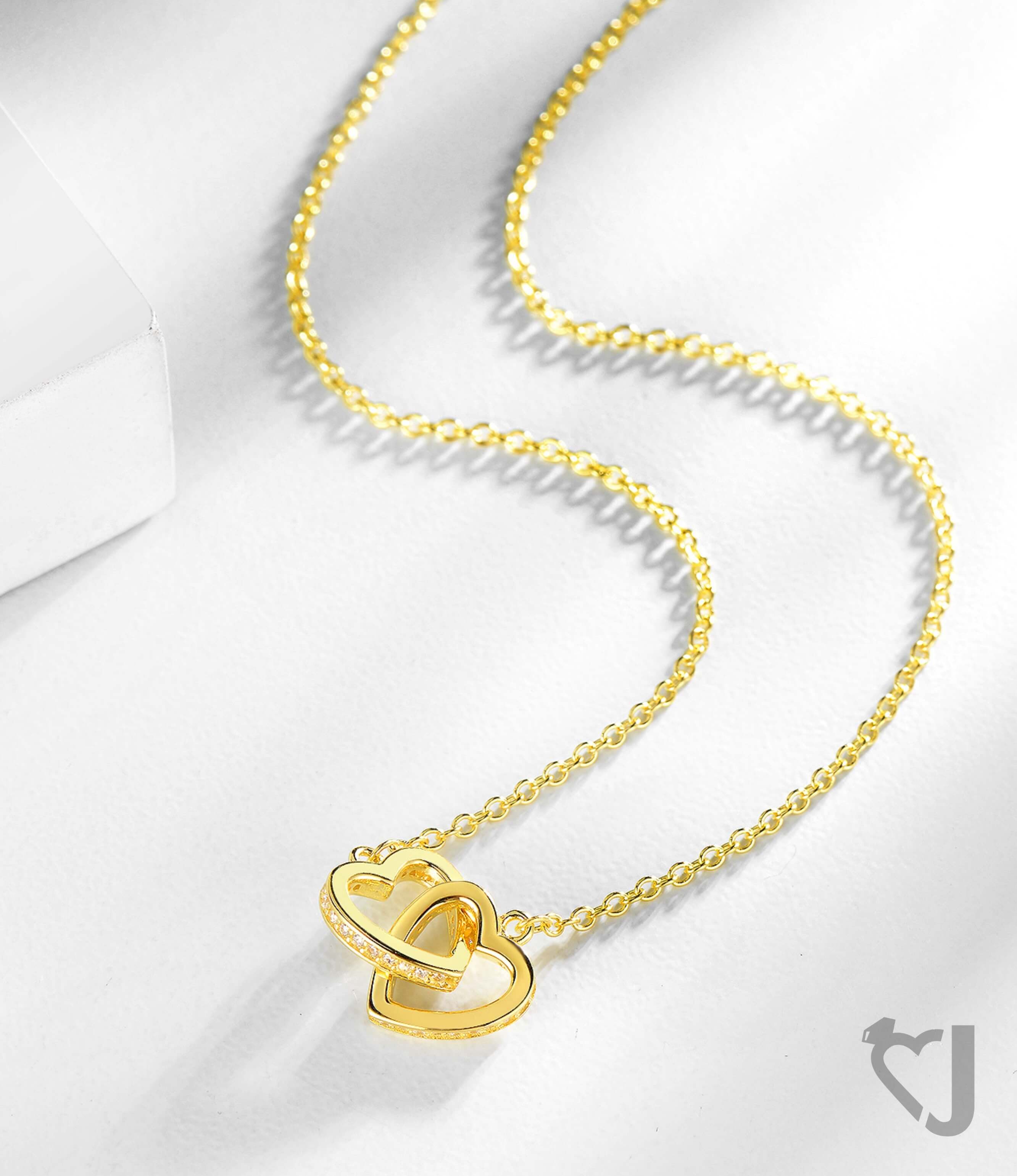 Upgrade to Interlocking Gold Hearts Necklace - Vermeil (cannot be ordered without a silver necklace)