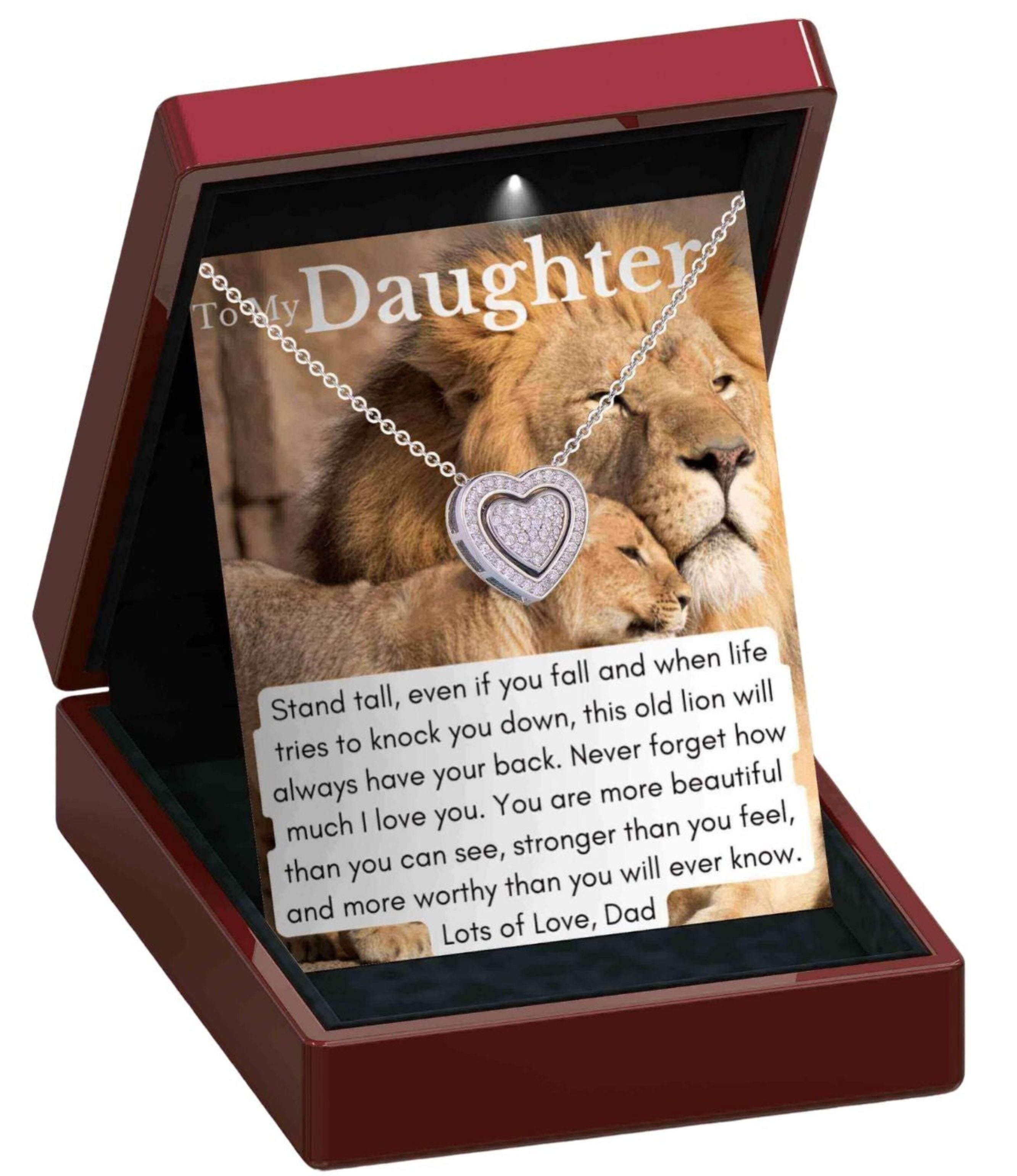 Daughter 3 in 1 Lion Necklace - Gift From Dad - DT29