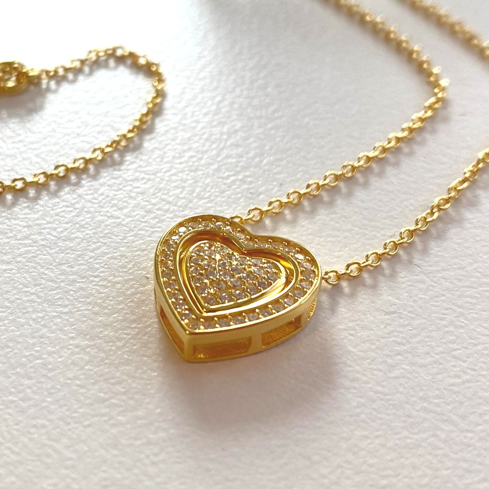Upgrade/Substitute the Silver Necklace with 18ct Gold Vermeil Trinity Heart Necklace (cannot be ordered on its own without the silver necklace)