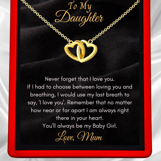 Daughter Jewelry From Mom | To My Daughter I Love You From Mom Heart  Necklace | CubeBik