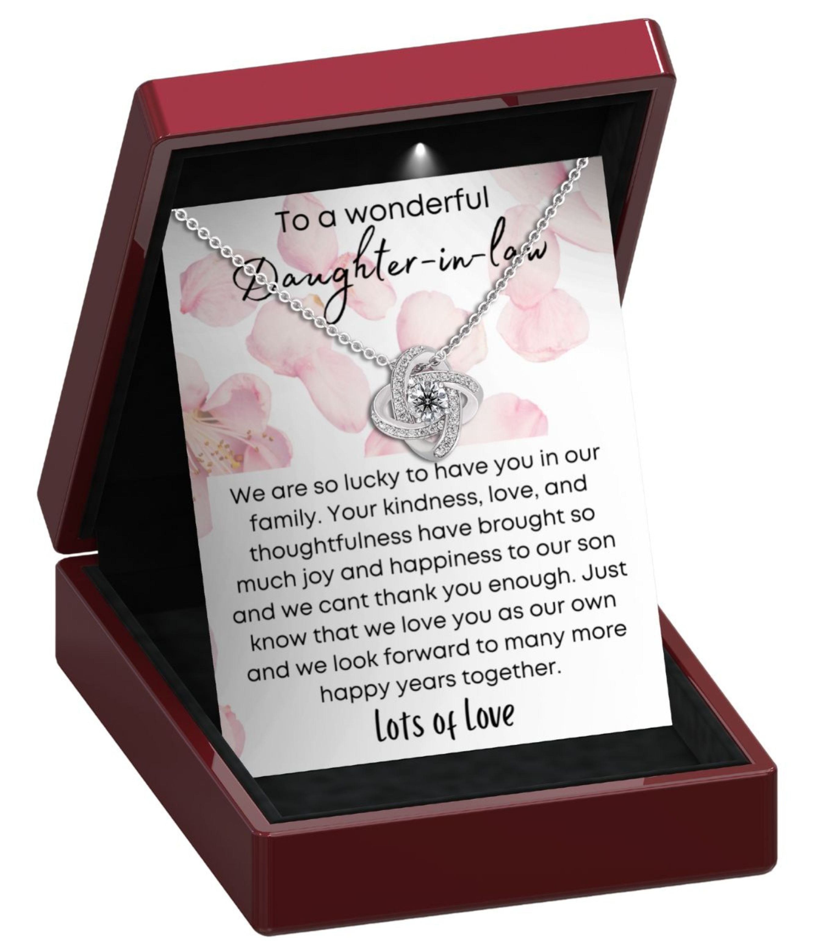 Wonderful Daughter-in-Law - Love Knot Necklace - DIL2