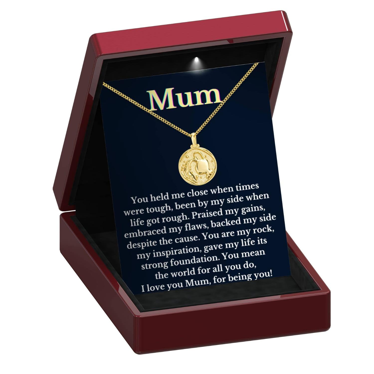 To My Mum Zodiac Gold Vermeil Coin Necklace - Mum26