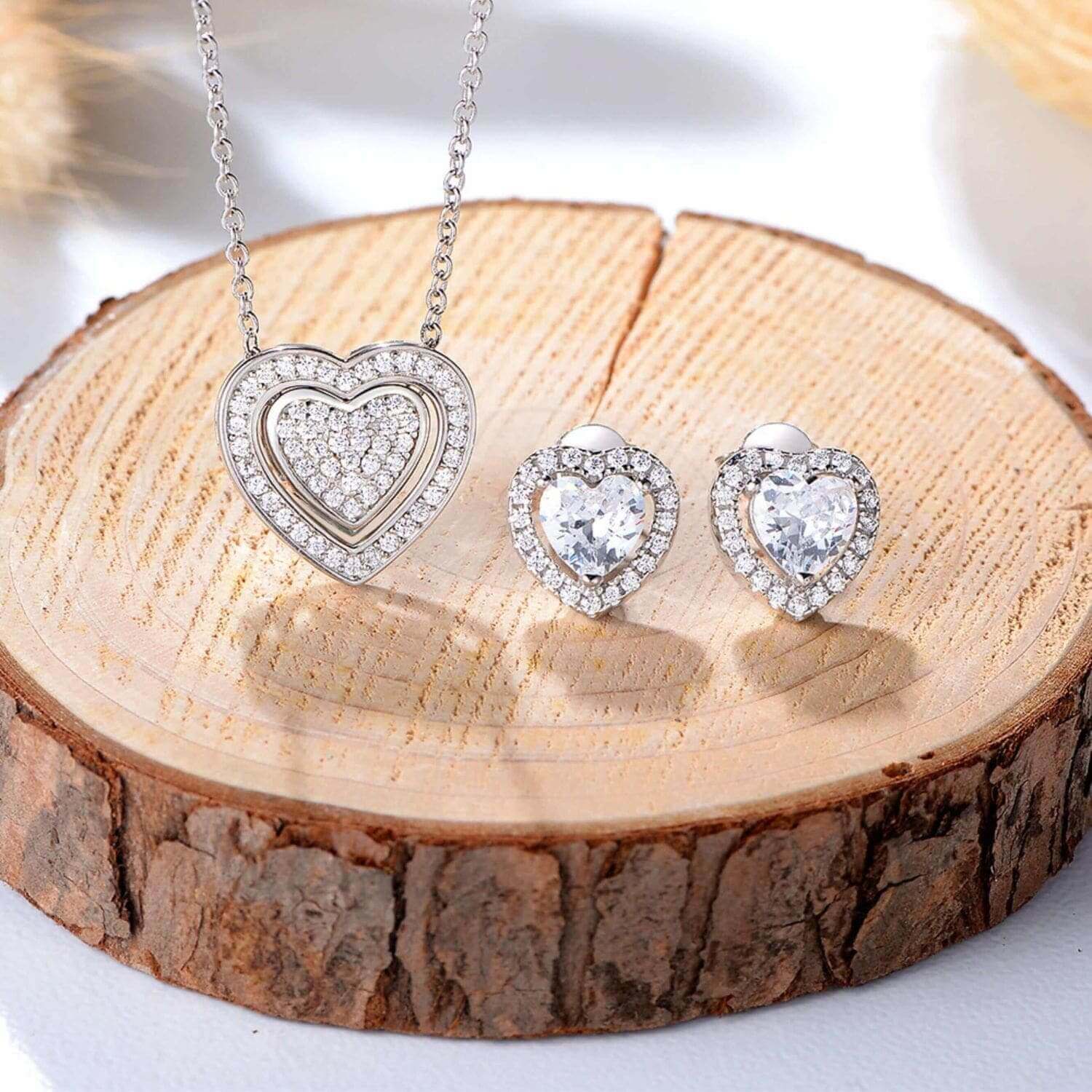 To My Daughter, 'To The Moon & Back' Trinity 3in1 Heart Necklace From Dad - DT54