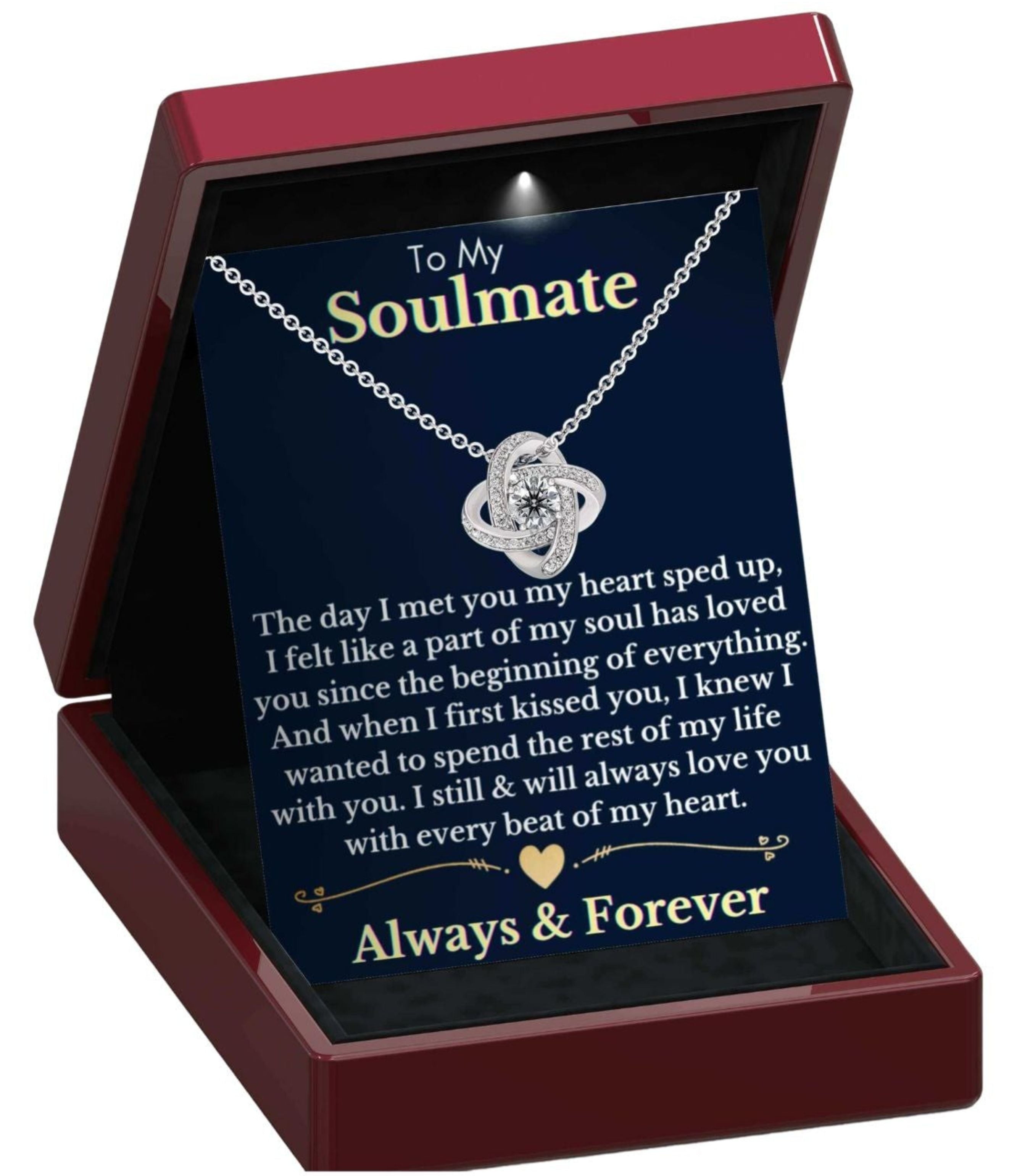 To My Soulmate Sterling Silver Necklace - ST3