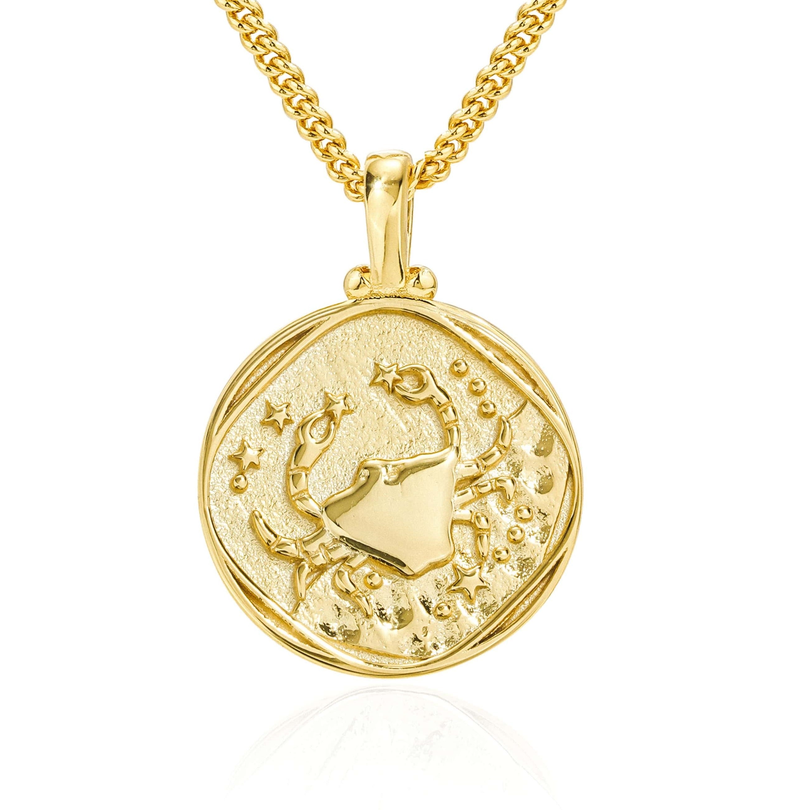 Zodiac Gold Coin Necklace - Vermeil