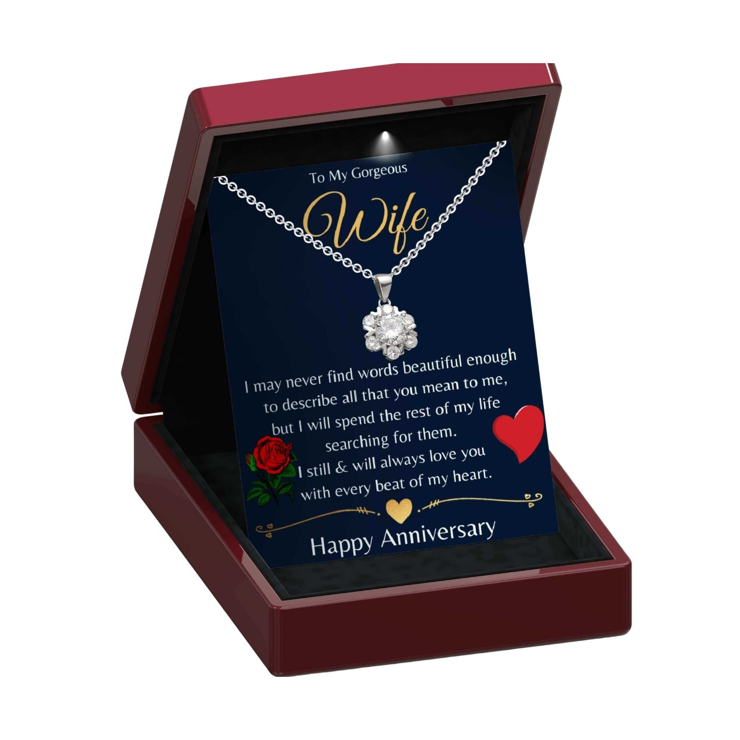 Wife's Anniversary Everbloom Necklace