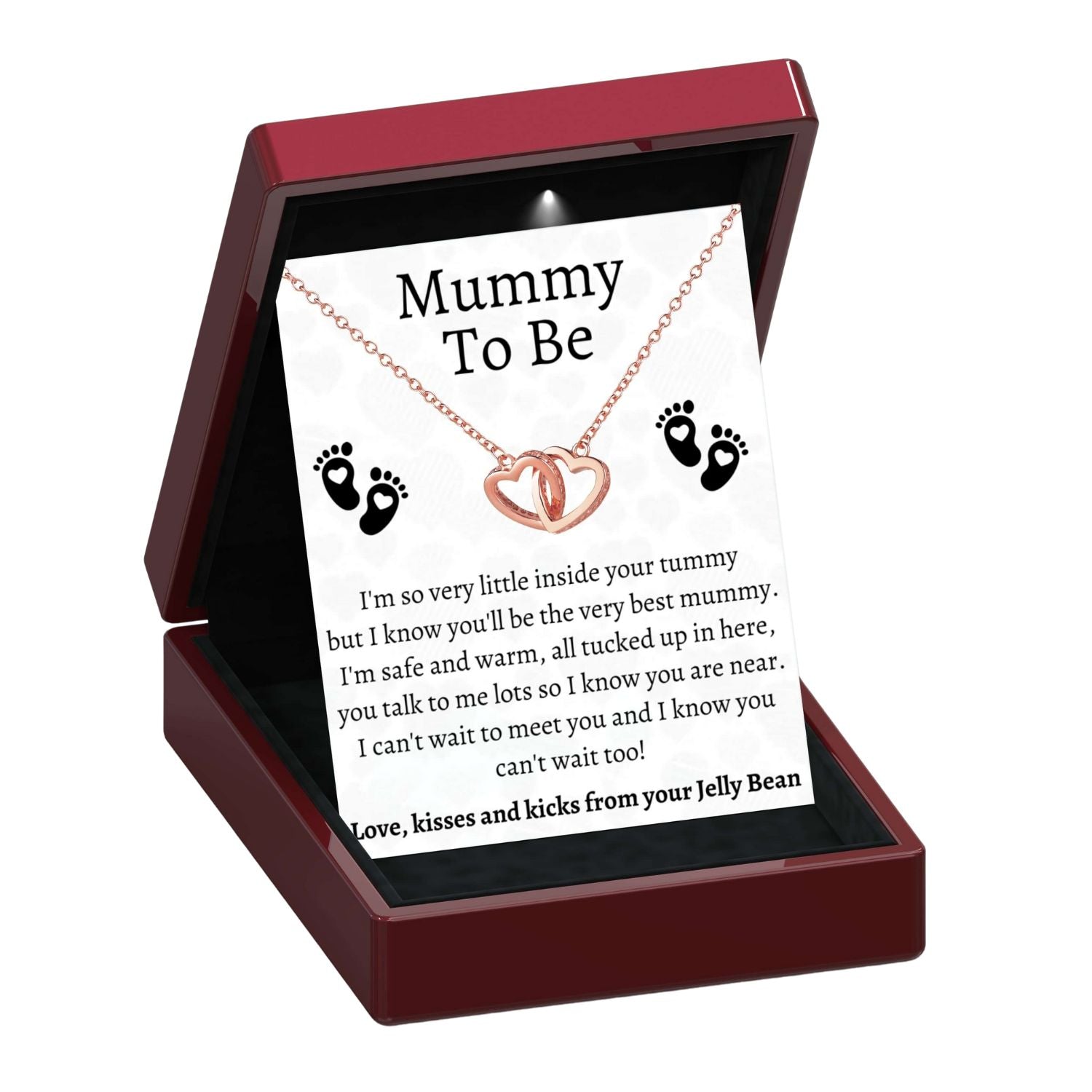 Mummy To Be Interlocking Rose Hearts Necklace - Mummy5