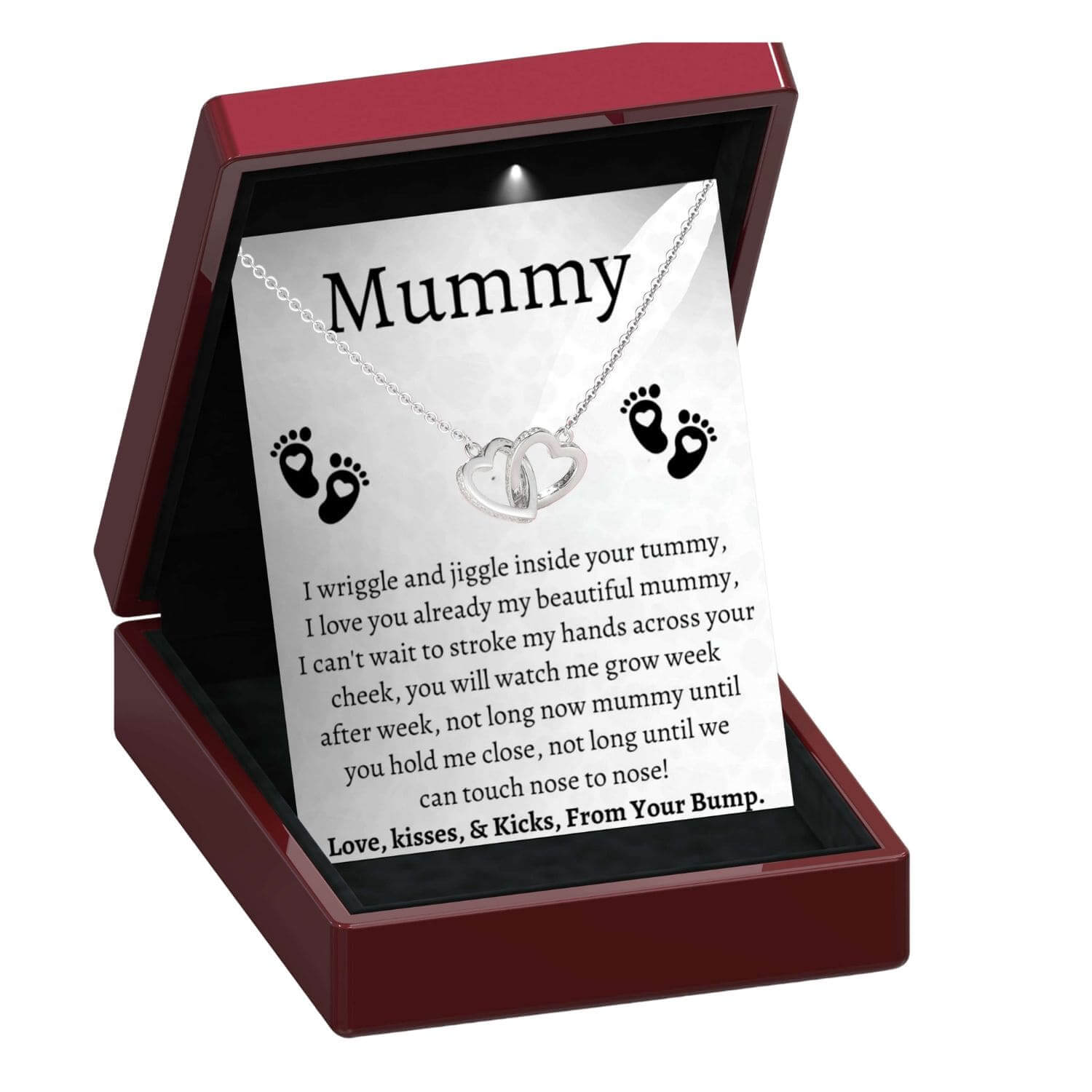 Mummy To be Necklace - Interlocking Hearts Necklace from Bump - mummytobe2