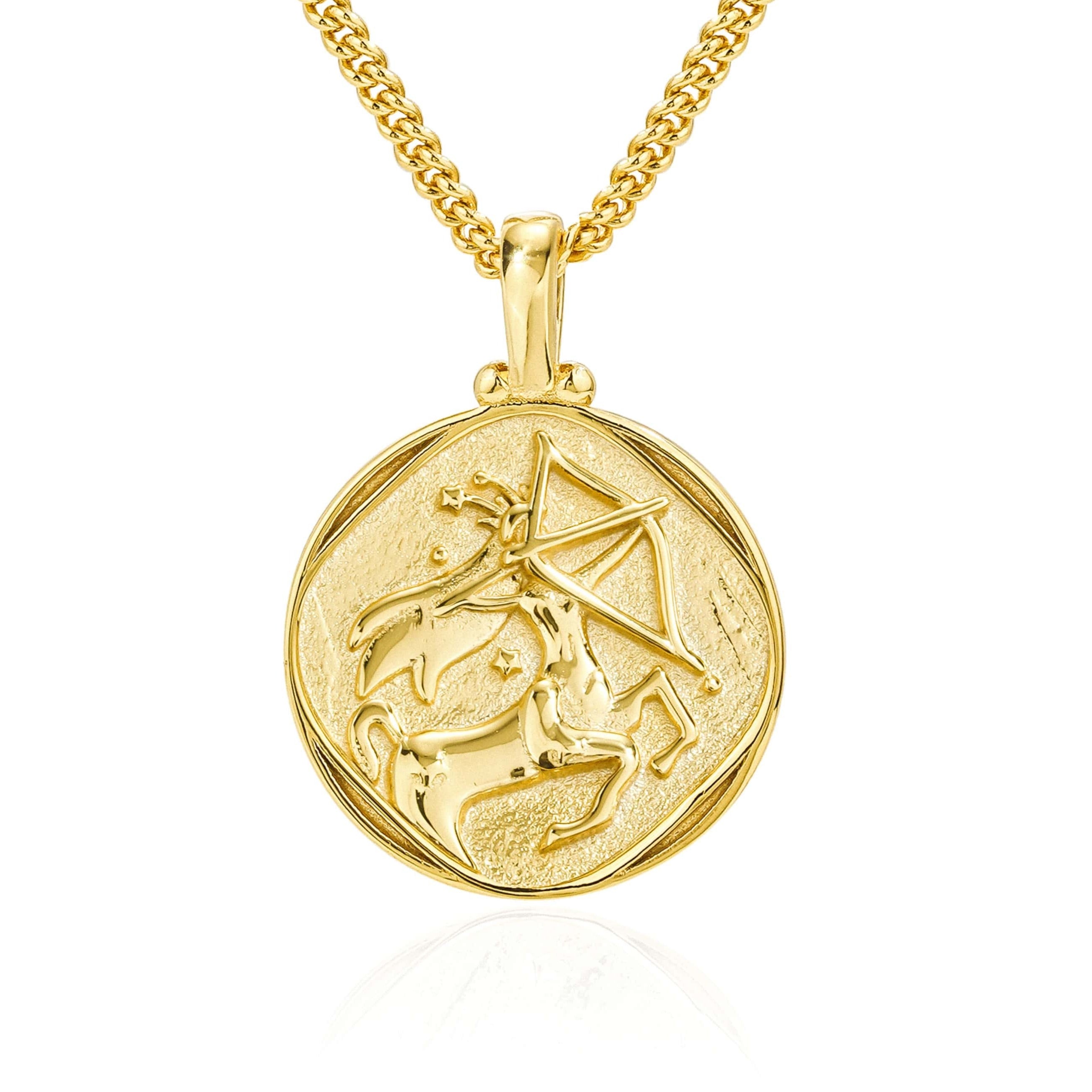 Zodiac Gold Coin Necklace - Vermeil