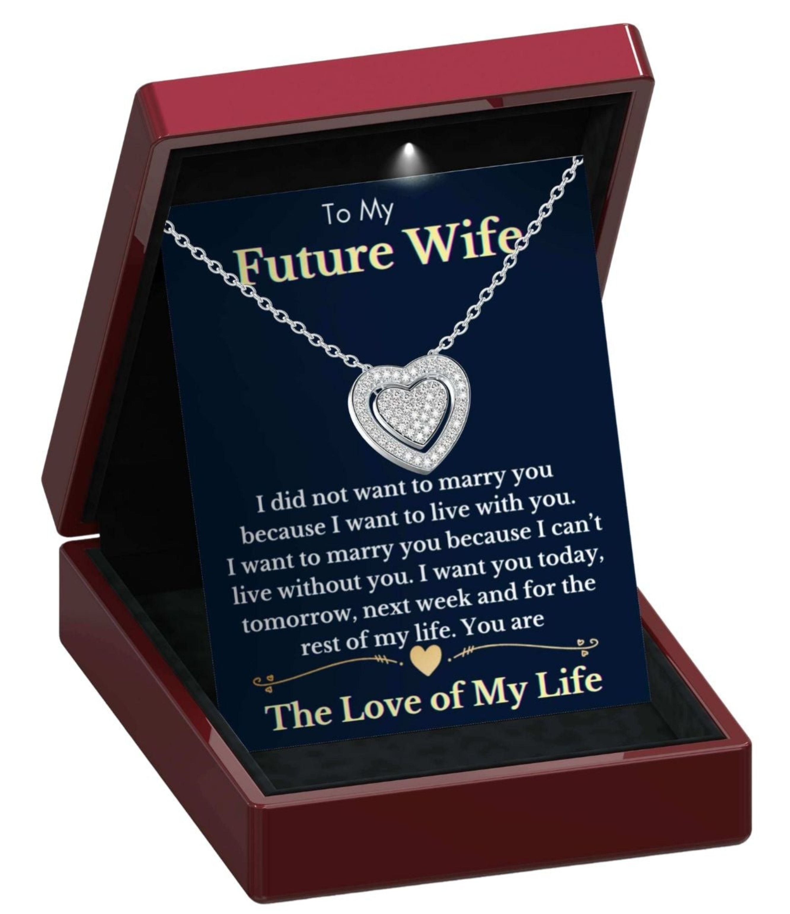 To My Future Wife 3in1 Necklace -  Sterling Silver Trinity Necklace - FW4